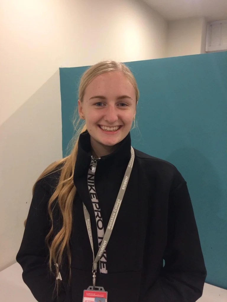 Past student Hannah smiling at the centre