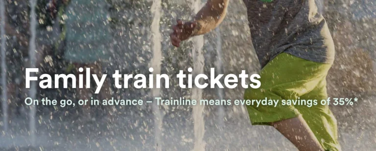 Trainline family train tickets advert